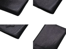 画像をギャラリービューアに読み込む, 極美品 CHROME HEARTS クロムハーツ セメタリークロスパッチ ブックカバー 3パッチ ブラック レザー エンボスロゴ 中古 4c073888