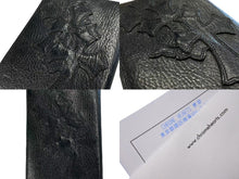 画像をギャラリービューアに読み込む, 極美品 CHROME HEARTS クロムハーツ セメタリークロスパッチ ブックカバー 3パッチ ブラック レザー エンボスロゴ 中古 4c073888
