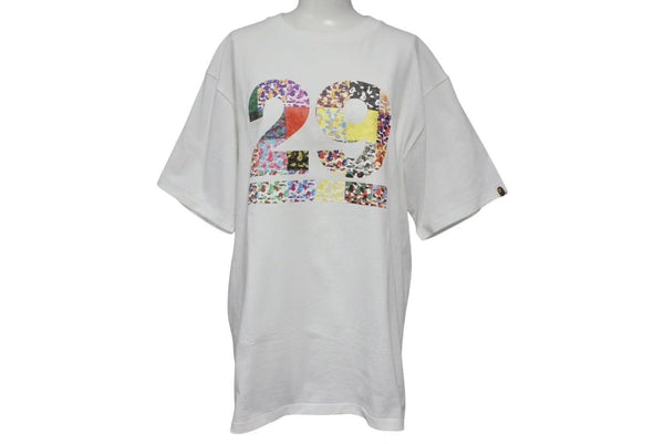 Very good condition A BATHING APE 29th Anniversary T Shirt 29th Anniversary T-shirt White Size L Used 4c073890