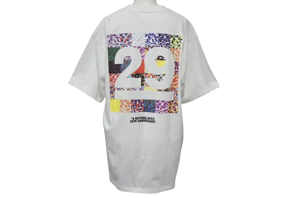 極美品 A BATHING APE アベイシングエイプ 29th Anniversary T Shirt 29周年記念 Tシャツ ホワイト サイズ L 中古 4c073890