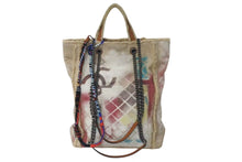Load image into Gallery viewer, 極美品 CHANEL シャネル トートバッグ グラフィティ アクト2 ブリコラージュ 19番台 2014年春夏 コットンキャンバス ブラウン 中古 4c073894