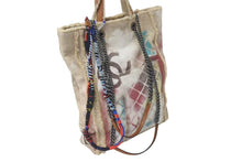 Load image into Gallery viewer, 極美品 CHANEL シャネル トートバッグ グラフィティ アクト2 ブリコラージュ 19番台 2014年春夏 コットンキャンバス ブラウン 中古 4c073894
