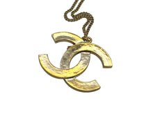 Load image into Gallery viewer, 極美品 CHANEL シャネル ネックレス アクセサリー ココマーク B17C刻印 GP スクエアストーン ゴールド 中古 4c073929