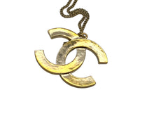 Load image into Gallery viewer, 極美品 CHANEL シャネル ネックレス アクセサリー ココマーク B17C刻印 GP スクエアストーン ゴールド 中古 4c073929