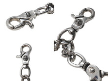 画像をギャラリービューアに読み込む, 極美品 CHROME HEARTS クロムハーツ 2クリップファンシー ショートウォレットチェーン 重量約219.4g 全長約41cm シルバー925 中古 4c073935