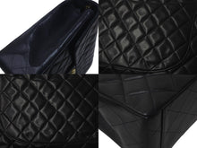 Load image into Gallery viewer, CHANEL シャネル デカマトラッセ チェーンショルダーバッグ シングルフラップ 3番台 ブラック ゴールド金具 美品 中古 4c073948