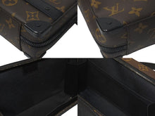 画像をギャラリービューアに読み込む, LOUIS VUITTON ルイヴィトン モノグラム マカサー ハンドル ソフトトランク ショルダーバッグ M45935 ブラック ブラウン 美品 中古 4c073952