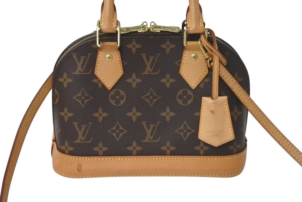 極美品 LOUIS VUITTON ルイヴィトン アルマBB ハンドバッグ M53152 ショルダー 2WAY モノグラムキャンバス PVC レザー 中古 4c073953