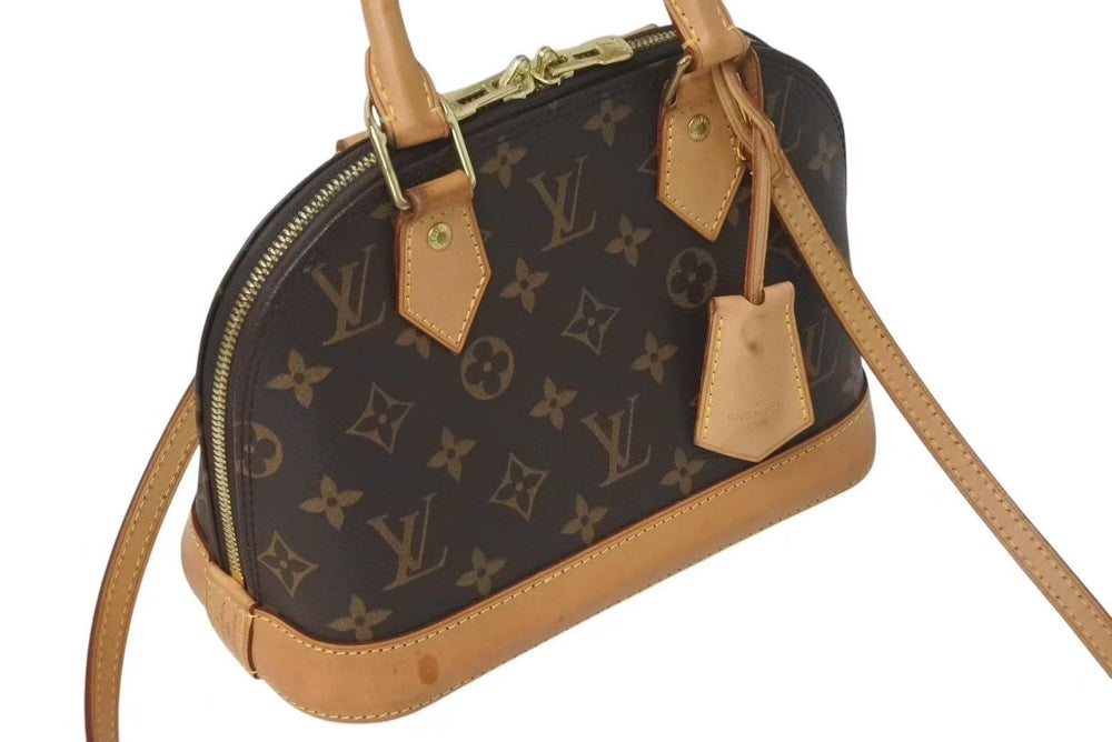 極美品 LOUIS VUITTON ルイヴィトン アルマBB ハンドバッグ M53152 ショルダー 2WAY モノグラムキャンバス PVC レザー 中古 4c073953