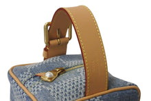 画像をギャラリービューアに読み込む, 新品同様 LOUIS VUITTON ルイヴィトン ロッカードップキット ハンドバッグ N40753 ダミエデニム ブルー ブラウン ゴールド 中古 4c073960