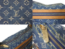 画像をギャラリービューアに読み込む, LOUIS VUITTON ルイヴィトン バギーPM ショルダーバッグ M95049 モノグラムデニム ヌメ革 ブルー ゴールド 美品 中古 4c073961