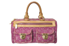 画像をギャラリービューアに読み込む, LOUIS VUITTON ルイヴィトン ネオスピーディ ハンドバッグ M95214 モノグラムデニム ゴールド金具 ピンク 美品 中古 4c073962