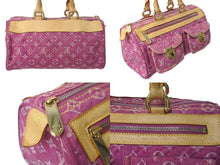 画像をギャラリービューアに読み込む, LOUIS VUITTON ルイヴィトン ネオスピーディ ハンドバッグ M95214 モノグラムデニム ゴールド金具 ピンク 美品 中古 4c073962