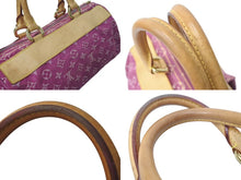 画像をギャラリービューアに読み込む, LOUIS VUITTON ルイヴィトン ネオスピーディ ハンドバッグ M95214 モノグラムデニム ゴールド金具 ピンク 美品 中古 4c073962