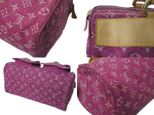 画像をギャラリービューアに読み込む, LOUIS VUITTON ルイヴィトン ネオスピーディ ハンドバッグ M95214 モノグラムデニム ゴールド金具 ピンク 美品 中古 4c073962