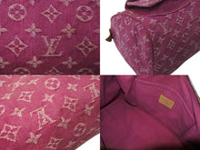 画像をギャラリービューアに読み込む, LOUIS VUITTON ルイヴィトン ネオスピーディ ハンドバッグ M95214 モノグラムデニム ゴールド金具 ピンク 美品 中古 4c073962