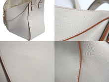 画像をギャラリービューアに読み込む, LOEWE ロエベ ハンモック スモールバッグ ショルダーバッグ ロゴ 2WAY 062125 カーフレザー ベージュ ゴールド金具 美品 中古 4c073965