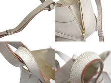 画像をギャラリービューアに読み込む, LOEWE ロエベ ハンモック スモールバッグ ショルダーバッグ ロゴ 2WAY 062125 カーフレザー ベージュ ゴールド金具 美品 中古 4c073965