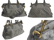画像をギャラリービューアに読み込む, LOUIS VUITTON ルイヴィトン モノグラムデニム ネオカヴィMM 2WAYハンドバッグ M95351 ロゴ ゴールド金具 グレー 美品 中古 4c073967