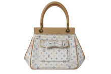 画像をギャラリービューアに読み込む, 極美品 LOUIS VUITTON ルイヴィトン モノグラムマルチカラー サテン アベリア ハンドバッグ M92936 サテン ウッド 中古 4c073977