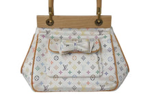 画像をギャラリービューアに読み込む, 極美品 LOUIS VUITTON ルイヴィトン モノグラムマルチカラー サテン アベリア ハンドバッグ M92936 サテン ウッド 中古 4c073977
