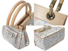 画像をギャラリービューアに読み込む, 極美品 LOUIS VUITTON ルイヴィトン モノグラムマルチカラー サテン アベリア ハンドバッグ M92936 サテン ウッド 中古 4c073977