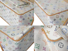 画像をギャラリービューアに読み込む, 極美品 LOUIS VUITTON ルイヴィトン モノグラムマルチカラー サテン アベリア ハンドバッグ M92936 サテン ウッド 中古 4c073977