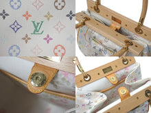 画像をギャラリービューアに読み込む, 極美品 LOUIS VUITTON ルイヴィトン モノグラムマルチカラー サテン アベリア ハンドバッグ M92936 サテン ウッド 中古 4c073977