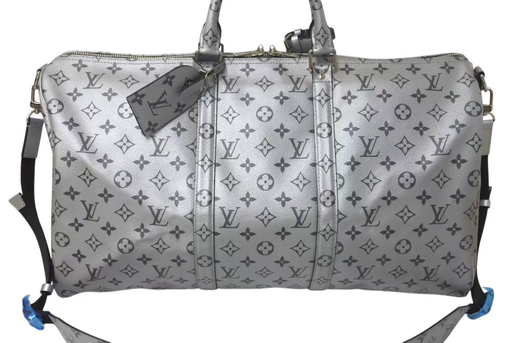 極美品 LOUIS VUITTON ルイヴィトン キーポル バンドリエール50 ボストンバッグ M43848 モノグラム 18SS シルバー 中古 4c073978