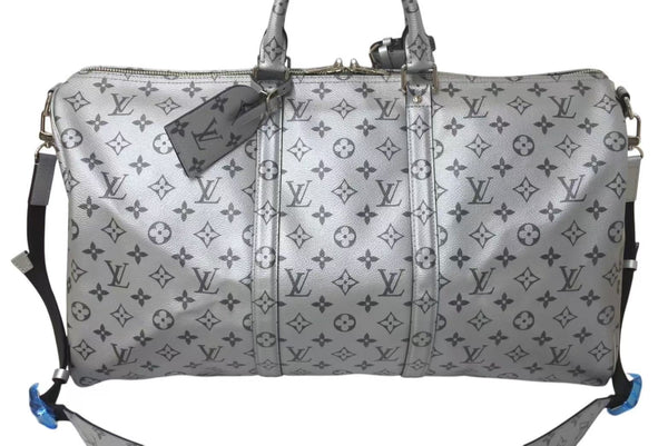 Very good condition LOUIS VUITTON Keepall Bandouliere 50 Boston bag M43848 Monogram 18SS Silver Used 4c073978
