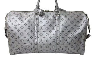 Very good condition LOUIS VUITTON Keepall Bandouliere 50 Boston bag M43848 Monogram 18SS Silver Used 4c073978