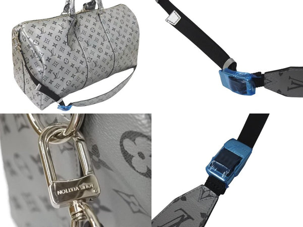 Very good condition LOUIS VUITTON Keepall Bandouliere 50 Boston bag M43848 Monogram 18SS Silver Used 4c073978