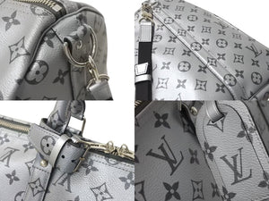 Very good condition LOUIS VUITTON Keepall Bandouliere 50 Boston bag M43848 Monogram 18SS Silver Used 4c073978