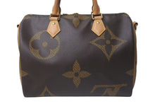 画像をギャラリービューアに読み込む, 極美品 LOUIS VUITTON ルイヴィトン モノグラムジャイアント リバース スピーディバンドリエール30 ハンドバッグ M44602 ブラウン 中古 4c073979