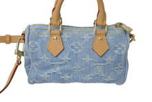 画像をギャラリービューアに読み込む, 極美品 Louis Vuitton ルイヴィトン Monogram Denim Nano Speedy モノグラム デニム ナノ スピーディ M11212 中古 4c073981