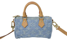 画像をギャラリービューアに読み込む, 極美品 Louis Vuitton ルイヴィトン Monogram Denim Nano Speedy モノグラム デニム ナノ スピーディ M11212 中古 4c073981