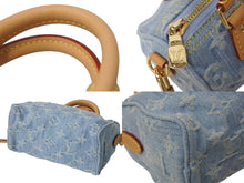 画像をギャラリービューアに読み込む, 極美品 Louis Vuitton ルイヴィトン Monogram Denim Nano Speedy モノグラム デニム ナノ スピーディ M11212 中古 4c073981