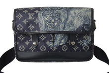 画像をギャラリービューアに読み込む, LOUIS VUITTON ルイヴィトン ショルダーバッグ サバンナPM チャップマンブラザーズ M54248 ネイビー シルバー金具 美品 中古 4c073982