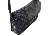画像をギャラリービューアに読み込む, LOUIS VUITTON ルイヴィトン ショルダーバッグ サバンナPM チャップマンブラザーズ M54248 ネイビー シルバー金具 美品 中古 4c073982