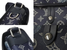 画像をギャラリービューアに読み込む, LOUIS VUITTON ルイヴィトン ショルダーバッグ サバンナPM チャップマンブラザーズ M54248 ネイビー シルバー金具 美品 中古 4c073982
