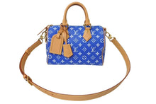 画像をギャラリービューアに読み込む, 新品未使用 LOUIS VUITTON ルイヴィトン スピーディ P9 バンドリエール 25 ボストンバッグ M24424 ブルー ホワイト 中古 4c073984