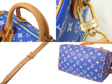 画像をギャラリービューアに読み込む, 新品未使用 LOUIS VUITTON ルイヴィトン スピーディ P9 バンドリエール 25 ボストンバッグ M24424 ブルー ホワイト 中古 4c073984