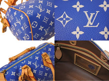 画像をギャラリービューアに読み込む, 新品未使用 LOUIS VUITTON ルイヴィトン スピーディ P9 バンドリエール 25 ボストンバッグ M24424 ブルー ホワイト 中古 4c073984