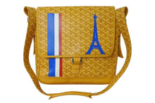 画像をギャラリービューアに読み込む, 極美品 GOYARD ゴヤール グランブルーMM ショルダーバッグ キャンバス カーフスキン イエロー PARIS 中古 4c073988