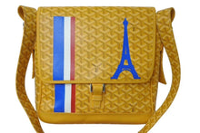 画像をギャラリービューアに読み込む, 極美品 GOYARD ゴヤール グランブルーMM ショルダーバッグ キャンバス カーフスキン イエロー PARIS 中古 4c073988