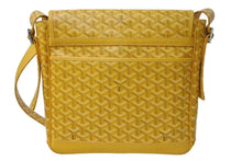 画像をギャラリービューアに読み込む, 極美品 GOYARD ゴヤール グランブルーMM ショルダーバッグ キャンバス カーフスキン イエロー PARIS 中古 4c073988