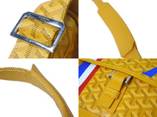 画像をギャラリービューアに読み込む, 極美品 GOYARD ゴヤール グランブルーMM ショルダーバッグ キャンバス カーフスキン イエロー PARIS 中古 4c073988