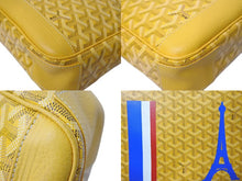 画像をギャラリービューアに読み込む, 極美品 GOYARD ゴヤール グランブルーMM ショルダーバッグ キャンバス カーフスキン イエロー PARIS 中古 4c073988