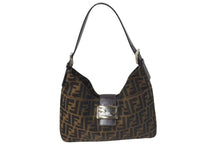 Load image into Gallery viewer, FENDI フェンディ Zucca Pattern Shoulder Bag ズッカ柄ショルダーバッグ デニム レディース 265690 美品 中古 4c073989