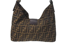 Load image into Gallery viewer, FENDI フェンディ Zucca Pattern Shoulder Bag ズッカ柄ショルダーバッグ デニム レディース 265690 美品 中古 4c073989